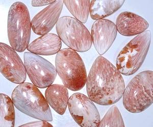 Natural Scolecite Cabochon Gemstone Mix Shape Piedra de cuarzo pulida para joyería hecha a mano Suministro artesanal Lote al por mayor - Product Image 4