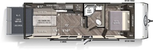 Camping-car mobile d'occasion 2022 F-o-r-e-s-t R-i-v-e-r O-z-a-r-k 2500TH, compatible avec les camions et voitures, pour 4 à 6 personnes - Product Image 5