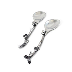 Premium Style Silver Mirror Polished Cake <b>Knife</b> Serving Spoon with <b>Long</b> Handle Utensils Set Rice & Cake Server - Product Image 2