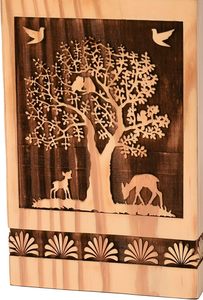 Urna de cremación de árbol de la vida, caja para adultos, caja de madera para entierro funerario, urna de cremación de resina epoxi - Product Image 2