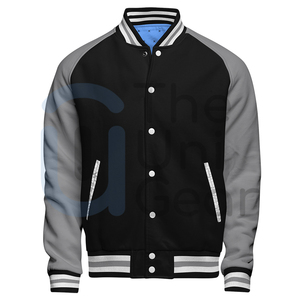 Chaqueta de béisbol universitaria de talla grande personalizada de fabricante para hombre, ropa de calle de invierno al por mayor, Letterman con soporte de logotipo frontal - Product Image 4