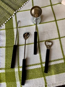 Juego de Herramientas de Bar con Mango Negro y Cabeza Plateada para Bares Caseros, Clubes, Fiestas de Cócteles, Bodas y Exhibición Decorativa Elegante de la India - Product Image 2