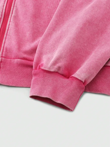 Vente en gros de base OEM Sweats à capuche grande taille pour femmes Sweat à capuche zippé en coton mélangé avec logo et impression personnalisée pour femmes - Product Image 3
