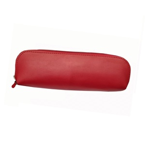 Étui à lunettes unique avec fermeture éclair en cuir PU de qualité supérieure rouge - Product Image 1