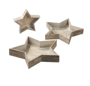 Bandeja de Madera para Frutas con Forma de Estrella, Bandeja Decorativa para Frutas y Velas para la Sala de Estar - Product Image 4