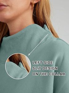 Sudadera de mujer de moda para Otoño Invierno Streetwear cuello alto suéter cálido - Product Image 6