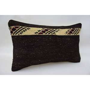 12x20 pouces marron tissé Kilim Patchwork laine oreiller luxe Vintage impression carré Design Portable plume pour literie sol - Product Image 2