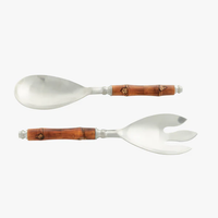 Ensemble de cuillères à salade en acier inoxydable design avec poignée décorative, ustensiles de cuisine et de salle à manger, compatibles lave-vaisselle, écologiques pour la maison