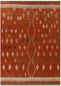 พรมขนสัตว์แบบถักด้วยมือของโมร็อกโกสำหรับห้องโรงแรมพรมปรับแต่งได้ - Product Image 2