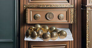 Brass Vintage Antique Cabinet Drawer <b>Knobs</b> Set 12-Piece Kitchen <b>Door</b> Pull Handles Adjustable Cupboard Wardrobe Cupboard Pull - Product Image 2