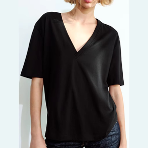 Camiseta de mujer de manga corta de gran tamaño de trabajo perfecta tendencia señoras camiseta de tela suave de alta calidad - Product Image 4