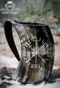 Handmade Ancient Norse Drinking Vessel Natural Crafts Horn <b>Mug</b> Viking Age Inspired for Mead Drinking - Product Image 4