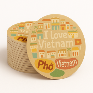 Suministro directo de fábrica, posavasos de papel Kraft reciclables, biodegradables, ecológicos, con impresión personalizada, recién llegados - Product Image 2