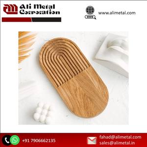 Bandeja de servicio de madera de diseño moderno personalizada, juego de tazas y cuencos de té para bodas y otras ocasiones - Product Image 5