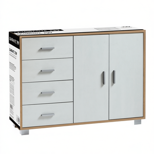 Starry Walnut and White QUADRANTE 799 Sideboard 115cm <b>Storage</b> <b>Drawers</b> for Sarmog QUADRANTE 799 - Product Image 2