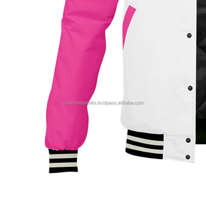 Chaqueta Varsity Personalizada con Estilo para Equipo MCACVJ-60, Cuerpo de Lana, Mangas de Cuero, Cuello Alto, Logotipo Bordado en la Parte Delantera, Transpirable - Product Image 6
