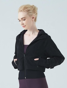 Nueva Llegada Sudadera con Capucha y Cremallera para Mujer Pantalones Cortos Deportivos Ropa Deportiva Informal de Invierno Logotipo Frontal Proveedor Directo de Fábrica - Product Image 5