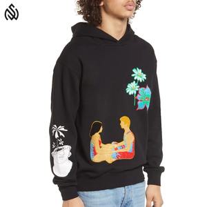 Sudadera con capucha bordada fabricada profesionalmente para hombre a la venta sudaderas con parche bordado de chenilla personalizado con MOQ bajo - Product Image 2