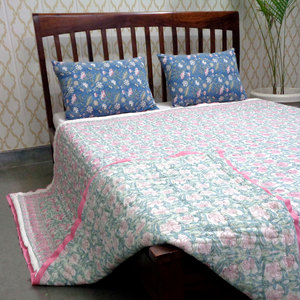 Latest Stylished Custom <b>Blanket</b> Indian Manufacturer Hand Block Printed Soft Cotton Voile Dohar Queen Size for Bulk Supply - Product Image 4