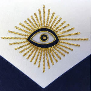 Passé commandant chevaliers templiers commanderie tablier noir avec frange d'or Regalia tablier maçonnique engrenages maçonnique tablier maçonnique - Product Image 2