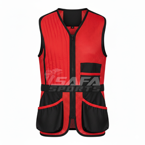 Haute qualité 100% coton voyage Skeet gilet multi-poches sans manches gilet de chasse en plein air avec maille pour le tir - Product Image 1