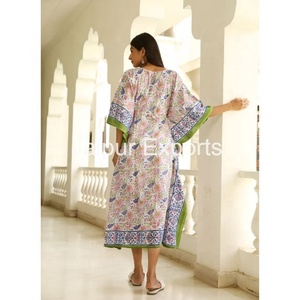 Robe Caftan en coton faite à la main pour femmes vêtements de plage d'été pour femmes demoiselle d'honneur grande taille couverture tissée lavable - Product Image 4