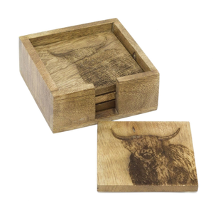 Dessous de verre en bois en forme de coeur et de carré avec support Dessous de verre en bois avec un excellent design - Product Image 6