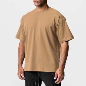 T-shirts de sport pour hommes en coton de haute qualité à manches courtes et col rond, vêtements de gym amples pour hommes S-XXL 2025 - Product Image 1