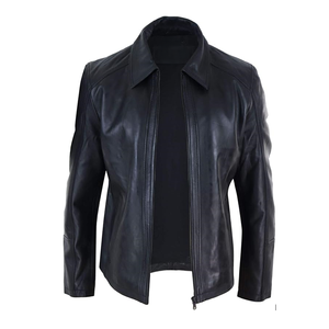 Chaqueta de motorista de moda informal de alta calidad personalizada cuero genuino estilo clásico con capucha soporte transpirable invierno motocicleta satén 3XL - Product Image 3