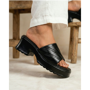 Sandales à talons compensés confortables et légères Luna 721 BK, élégantes pour femmes, idéales pour les soirées, avec plateforme rembourrée - Product Image 3
