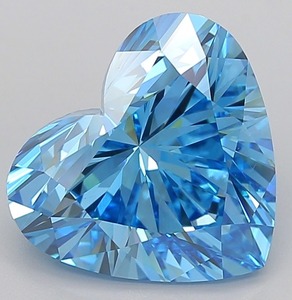 Forma de Corazón Azul Lab Grown Diamond Heart 5.73ct Fancy Vivid Blue VVS2 - Product Image 2