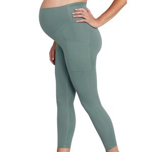 Leggings de Yoga de Maternidad al por Mayor, Venta Caliente Transfronteriza, Ajuste Delgado, Cintura Alta, Control de Abdomen, Bloques de Color, Pantalones Largos - Product Image 1