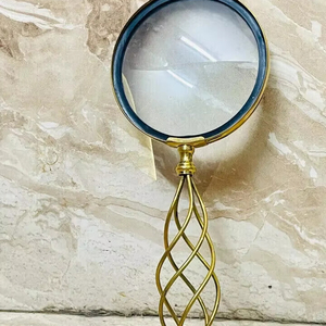 Lupa de latón marítimo Vintage antiguo con mango único resistente, artesanía de Metal artesanal inusual, artículo coleccionable de regalo - Product Image 1