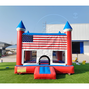 Heavy Duty PVC Custom Banner <b>Inflatable</b> Bounding Castle Large Kids Jumping <b>House</b> For Rental Business Mico - Product Image 2