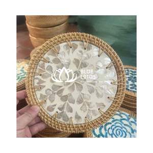 Posavasos de ratán de alta calidad con incrustaciones hecho en Vietnam producto más vendido con nuevo producto caliente 2024 - Product Image 1