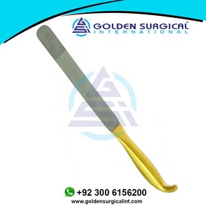 31.5 CM 25MM X 18 CM LAME, SPATULE POITRINE AVEC POIGNÉE POINTE DENTELÉE, Instruments d'Augmentation Mammaire SEMI MALLEABLES - Product Image 4