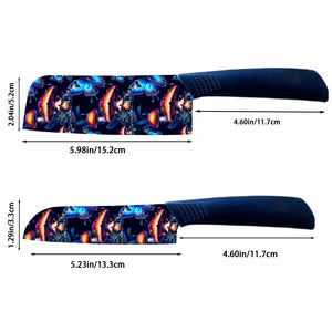 3 Juegos de Hojas de Cuchillo de Chef con Recubrimiento Cerámico, Cuchillo Pequeño Personalizado, Hecho a Mano, Calidad Premium, Ambidiestro, Apto para Lavavajillas - Product Image 2