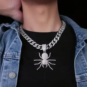 Men's Stylish 925 Sterling Silver Gold Cuban Chain Pendant Necklace New Collection Steel Material Fashionable Pendants <b>Charms</b> - Product Image 4