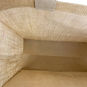 Sacs de jute recyclés écologiques personnalisés fourre-tout à poignée réutilisables avec motif à points Promotion du vendeur pour des achats durables - Product Image 4