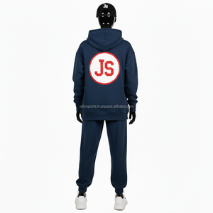 <b>Women</b> Premium <b>Fleece</b> Tracksuit 320 GSM Soft Cotton Polyester Fabric <b>Navy</b> Blue Custom Logo Embroidery Tracksuits Plus size - Product Image 2