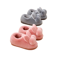 Chaussons personnalisés en peluche lapin Vente en gros Animal Lapin Chaussons en peluche Lapin en peluche Chaussons en peluche de coton