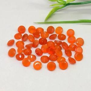 Pierre de cornaline orange naturelle de 2,5 mm, facettée, pierres précieuses en vrac de qualité AAA, certifiées IGI, prix de gros, fournisseur en ligne - Product Image 1