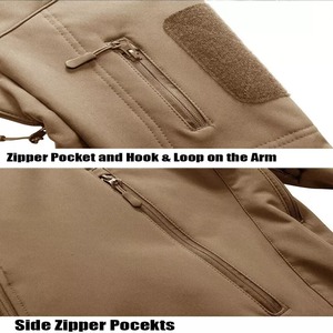New Softshell Jacket Custom Design Winter <b>Work</b> Wear Men's Windproof Waterproof <b>Fleece</b> Lined Zip up Soft Shell Jacket - Product Image 5