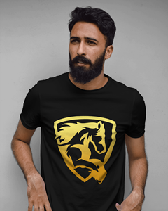 100% coton 180g solide col personnalisable coupe régulière à manches courtes t-shirt pour hommes motif imprimé tricoté col roulé formel - Product Image 2