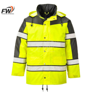 Chaquetas de seguridad Softshell para construcción con cintas reflectantes, chaquetas de trabajo personalizadas de alta visibilidad para hombres - Product Image 3