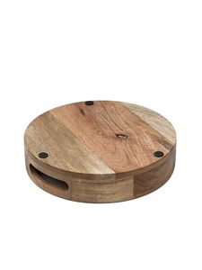 Bandeja de servicio de madera de diseñador con bordes tallados Bandeja de servicio de madera tradicional para comedor elegante Bandeja de servicio de madera clásica - Product Image 4