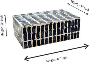 High End Rectangle Bone Inlay Jewellery <b>Box</b> for Luxury Brands Handcrafted Artisan Made Classic Style Customized Color/Size Lid - Product Image 4