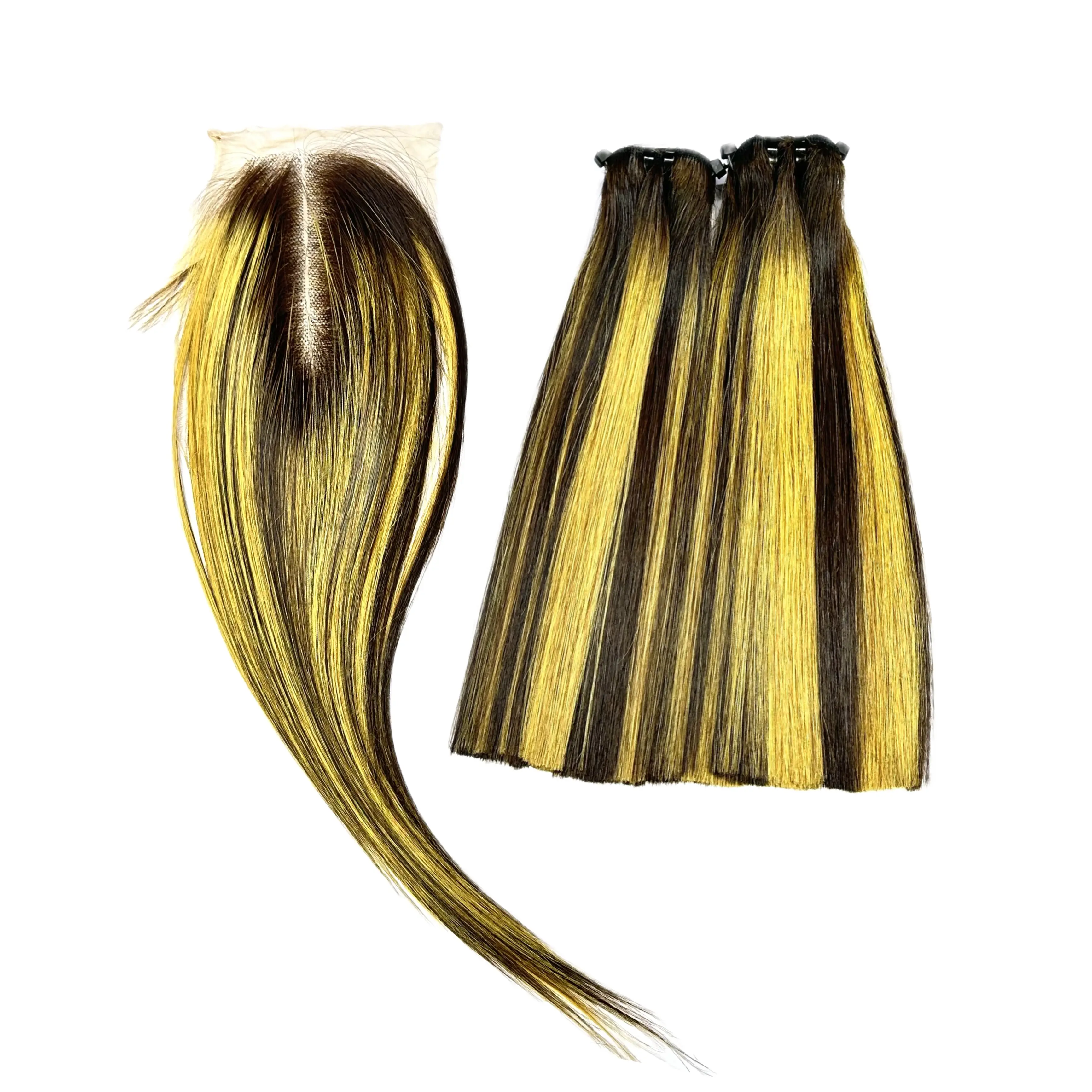 100% Virgin Natural Raw Glueless Genius Weft Customized Packaging Vietnam Manufacturer Cuticle Aligned Hair Fast Delivery