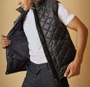 Meilleure veste chauffante d'hiver de couleur unie, col montant, sans manches, rembourrage matelassé, capuche, tissu tissé tendance, design avant, nouvelle arrivée, vente en gros - Product Image 4