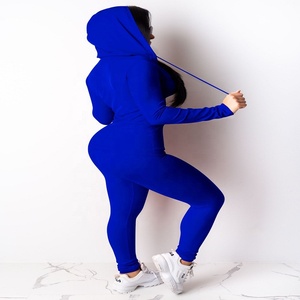 Ensemble de survêtement décontracté 2 pièces pour homme – Sweat à capuche et pantalon de jogging tendance en molleton 100 % coton avec fermeture éclair – Grandes tailles – Idéal pour l'hiver - Product Image 6